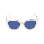Christian Dior// Women Cat Eye Sunglasses // White + Blue