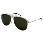 Dior // Unisex 217S-KTU Aviator Sunglasses // Palladium Green