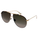 Dior Men's MONSIEUR1-24W Aviator Sunglasses // Gold + White + Havana