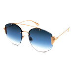 Dior // Men's STRONGER-000 Pilot Sunglasses // Blue + Rose Gold
