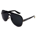 Dior // Men's FORERUNNER-V81 Aviator Sunglasses // Black + White + Yellow