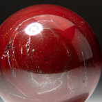 Genuine Polished Carnelian Sphere + Acrylic Display Stand