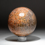 Genuine Polished Orange Moonstone + Acrylic Display Stand // V2