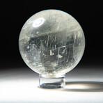 Genuine Polished Optical Calcite Sphere + Acrylic Display Stand