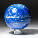 Genuine Polished Lapis Lazuli Sphere + Acrylic Display Stand // V6