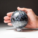 Genuine Polished Merlinite Sphere + Acrylic Display Stand // V2