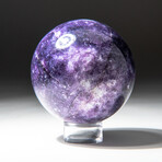 Genuine Polished Lepidolite Sphere + Acrylic Display Stand // V2