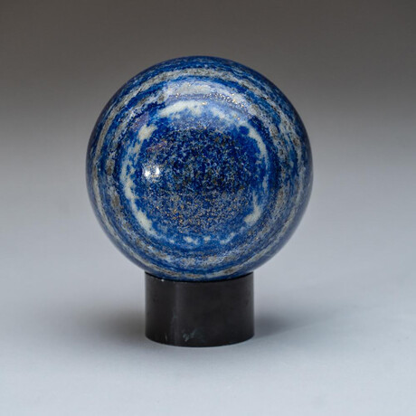 Genuine Polished Lapis Lazuli Sphere With Acrylic Display Stand // 370g