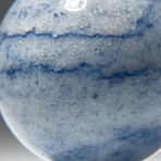 Genuine Polished Blue Quartz Sphere