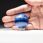 Genuine Polished Lapis Lazuli Sphere + Acrylic Display Stand // V1