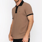 Gough Short Sleeve Polo // Brown + Black (L)