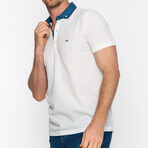 Solid Collar Short Sleeve Polo // White (L)