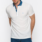 Solid Collar Short Sleeve Polo // White (M)