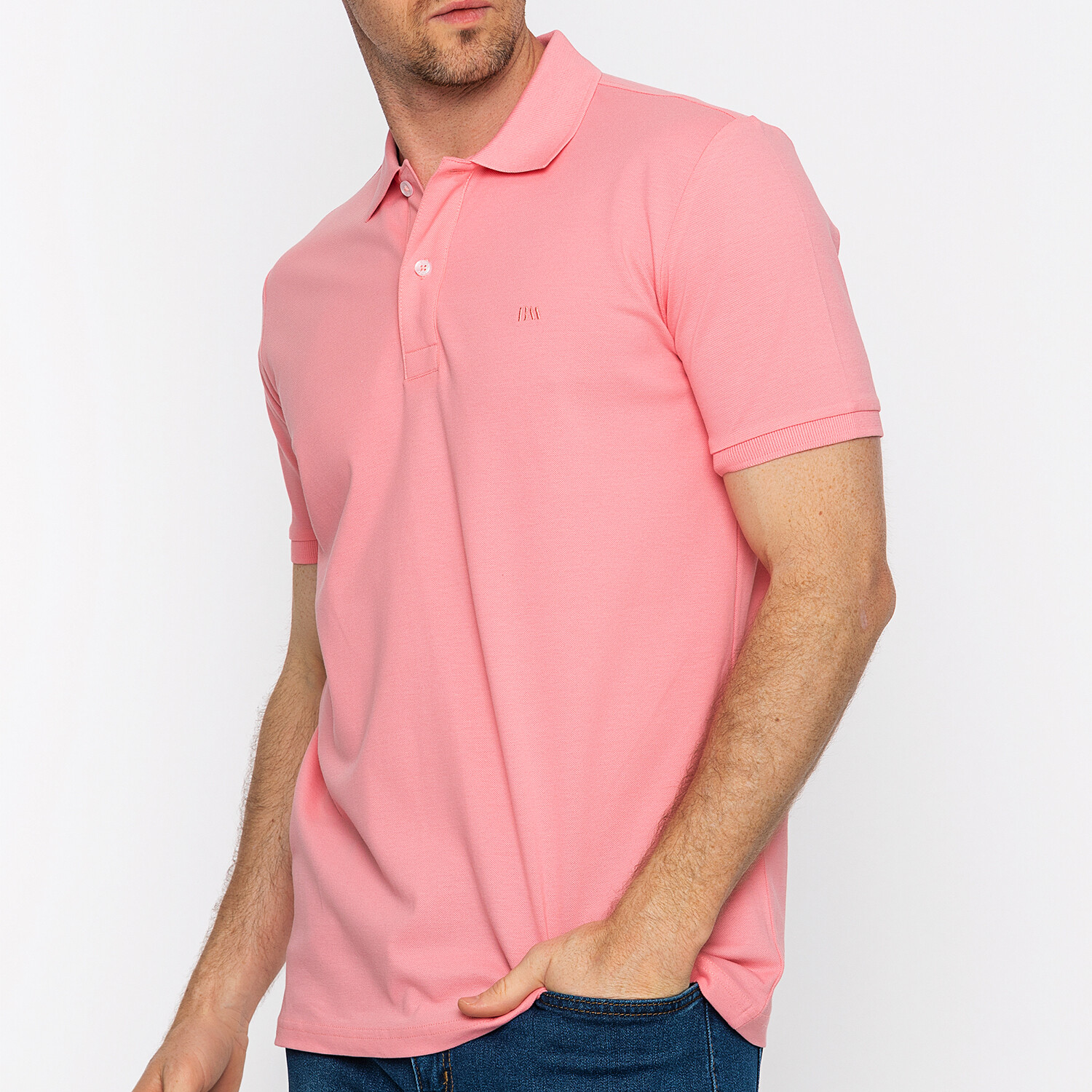 Diego Short Sleeve Polo // Pink (S) - Basics&More - Touch of Modern