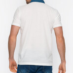 Solid Collar Short Sleeve Polo // White (L)