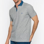 Solid Collar Short Sleeve Polo // Gray Melange (3XL)
