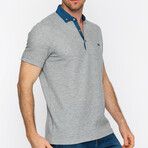 Solid Collar Short Sleeve Polo // Gray Melange (2XL)