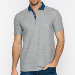 Solid Collar Short Sleeve Polo // Gray Melange (S)