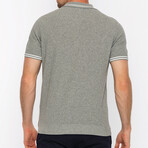 Quarter Zip Short Sleeve Polo // Gray Melange (S)
