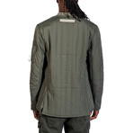 Long Sleeve Zipup Jacket // Dark Olive (S)