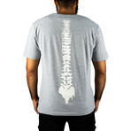 Heart + Bones Screen Print Tee-Shirt // Heather Gray (S)