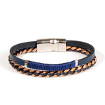 Moscon Bracelet // Blue + Brown