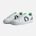 Men's Park Sneaker // White + Green (Men's Euro Size 40)