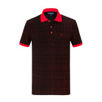 Ross Short Sleeve Polo // Black + Red (S)