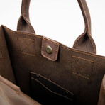 The Republic // Leather Tote Bag // Brown