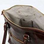 Main Street // Women's Leather Shoulder Bag // Brown