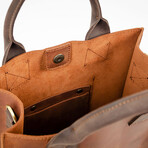 The Republic // Leather Tote Bag (Light Brown)