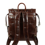 The Good Earth // Leather Backpack // Dark Brown