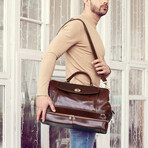 Dr.Faust // Leather Doctor Bag // Dark Brown