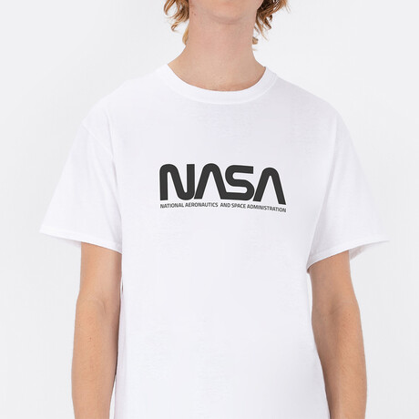Black NASA Worm Definition T-Shirt // White (Small)