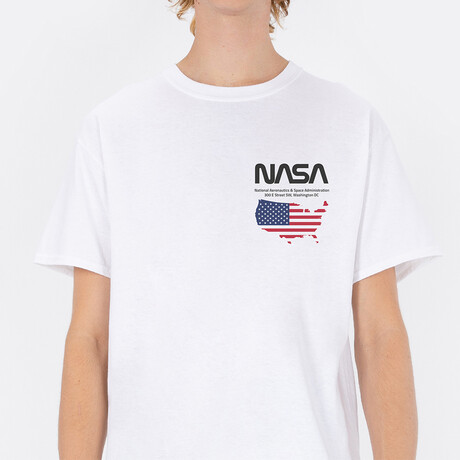 NASA Map Heart T-Shirt // White (Small)