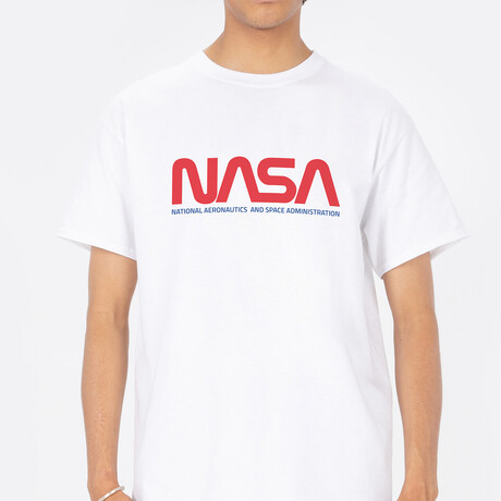 Red NASA Worm Definition T-Shirt // White (Small)