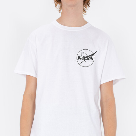 Black + White NASA Logo Heart T-Shirt // White (Small)