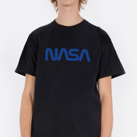 Blue NASA Worm T-Shirt // Black (Small)