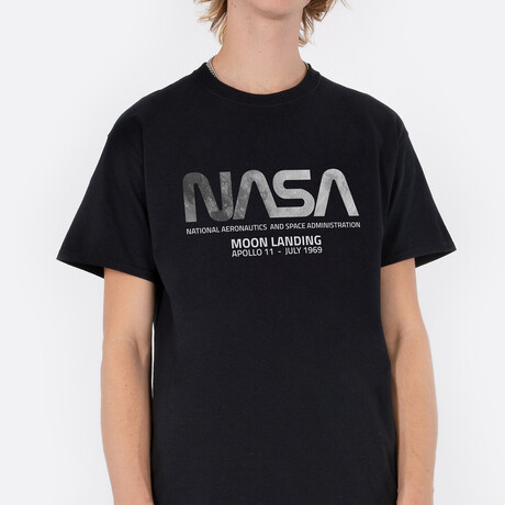 NASA Worm Moon Landing T-Shirt // Black (Small)