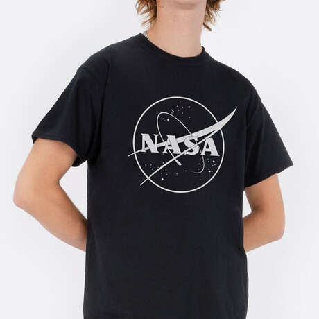 Black + White NASA Logo T-Shirt // Black (Small)