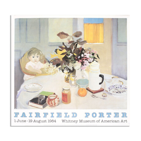 Fairfield Porter // Lizzie at the Table // 1984 Offset Lithograph