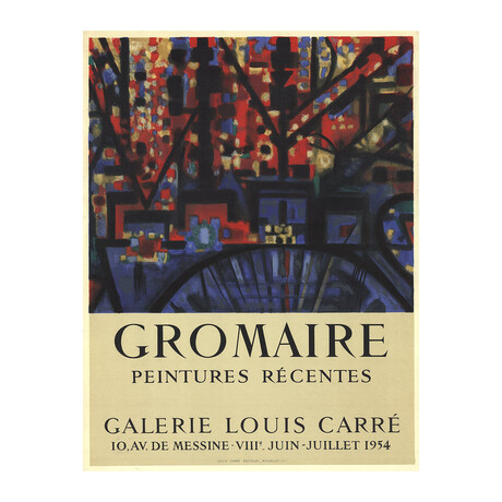 Marcel Gromaire // Peintures Recentes // 1954 Lithograph