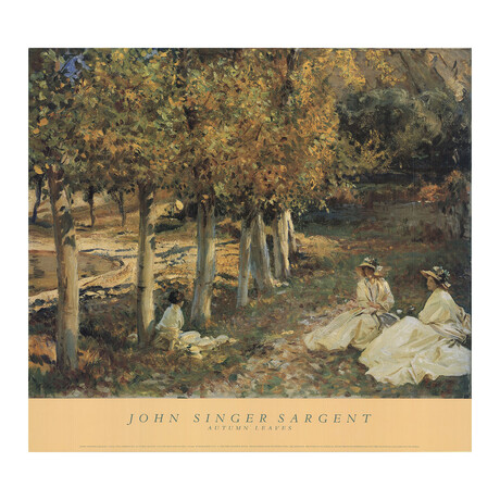 John Singer Sargent // Autumn Leaves // 1988 Offset Lithograph