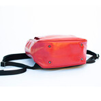 Cavallo Vegan Compact Backpack // Red