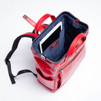 Cavallo Vegan Compact Backpack // Red