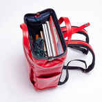 Cavallo Vegan Compact Backpack // Red