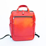 Cavallo Vegan Compact Backpack // Red