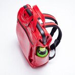 Cavallo Vegan Compact Backpack // Red