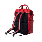 Cavallo Vegan Compact Backpack // Red