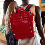 Cavallo Vegan Backpack // Red